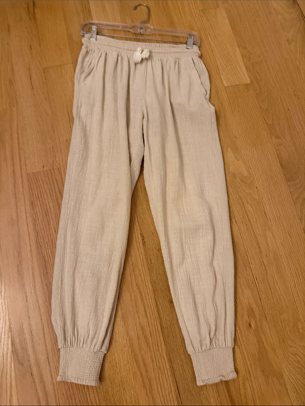 Ocean Drive Cream Cropped Jogger Pants